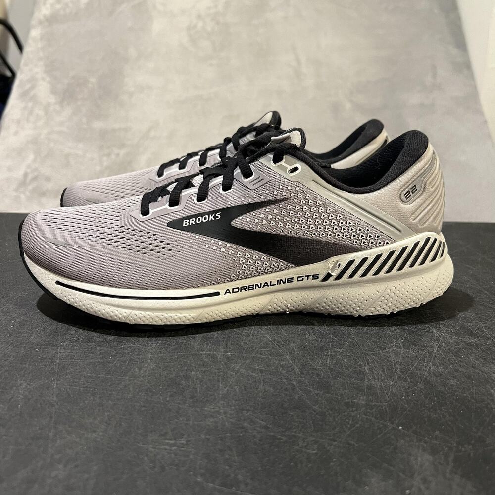 Brooks Adrenaline GTS 22 Running Shoes Mens Size 9.5 Gray Stability Sneakers - Picture 4 of 12